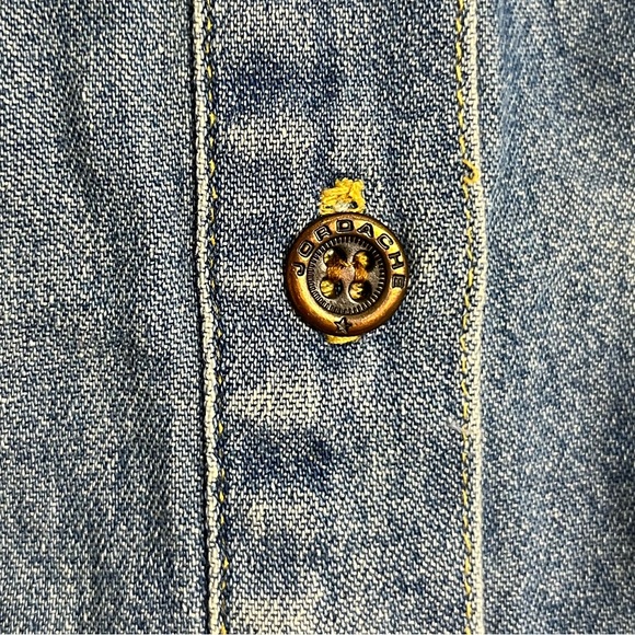 Vintage Jordache Cropped Denim Vest Sz L - Picture 7 of 7
